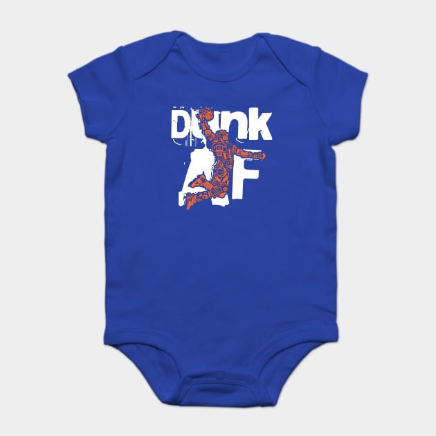 Dunk AF ~ Basketball Player Baby Bodysuit by EddieBalevo